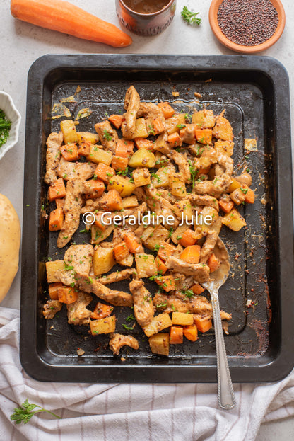 Exclusive Sheet Pan Honey Mustard Chicken with Potato and Carrot
