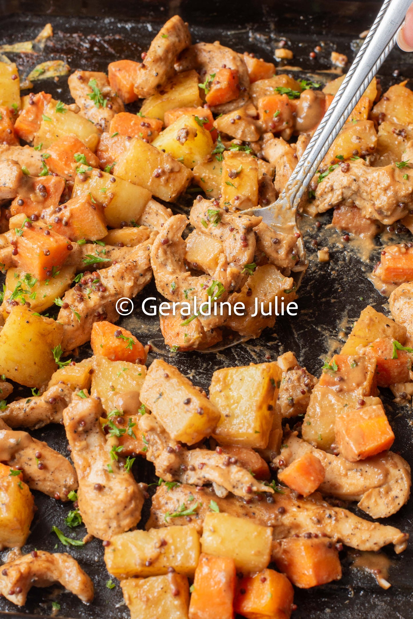 Exclusive Sheet Pan Honey Mustard Chicken with Potato and Carrot