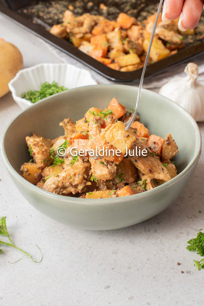 Exclusive Sheet Pan Honey Mustard Chicken with Potato and Carrot